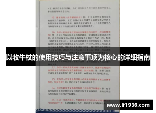 以牧牛杖的使用技巧与注意事项为核心的详细指南